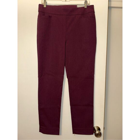 Chico's Pants - Chicos So Slimming Bridgette Slim Leg Ankle Pants Womens Burgundy 8R (1R) NWT